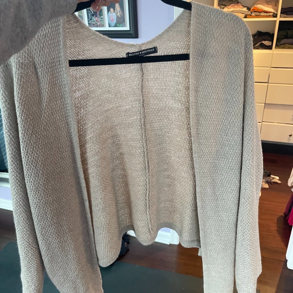 Tan Brandy Melville Cardigan